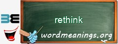 WordMeaning blackboard for rethink